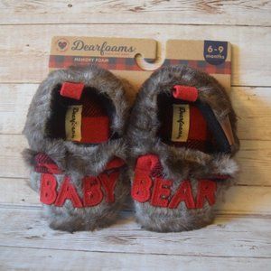 NWT Dearfoams "Baby Bear" Slippers 6-9 months